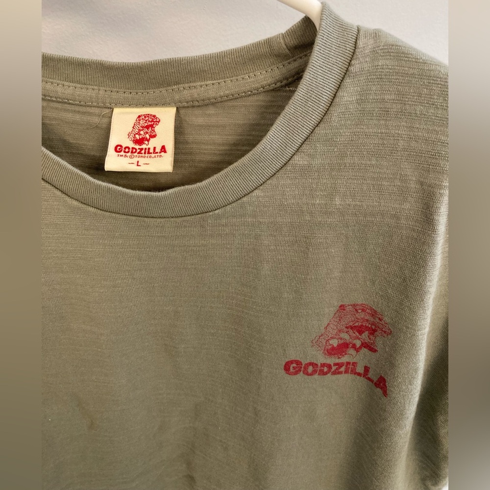 Godzilla Shirt Adult Men's Large Gray Short Sleeve Toho Movie Graphic Tee - Picture 3 of 5
